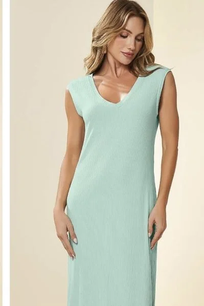 Vestido Longo Canelado