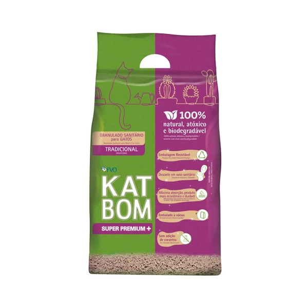 Kat Bom Granulado Sanitário para Gatos Tradicional