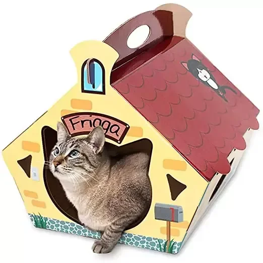 Friggah Catmypet Casa para Gatos de Papelão