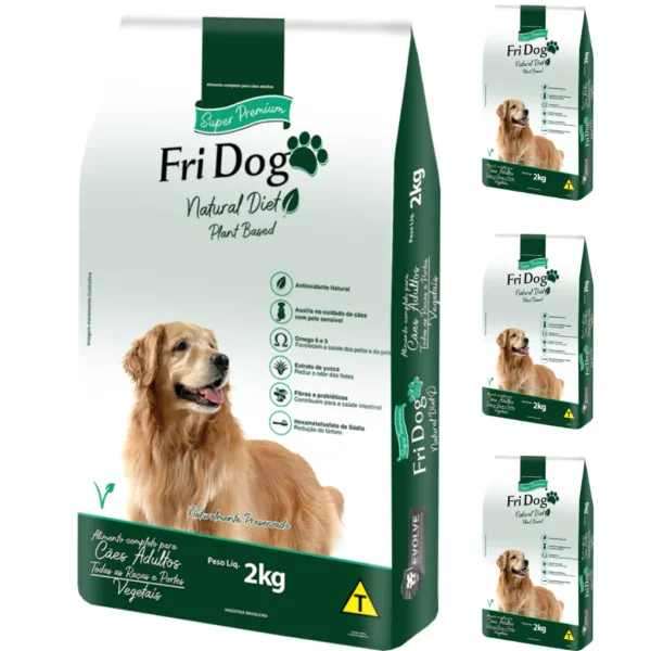 Ração Fri Dog Natural Diet Plant Based Cães Adultos 2kg