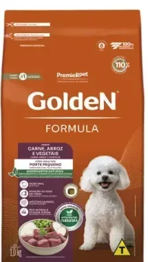 Ração Golden Formula Cães Adultos Raças Pequenas Carne e Arroz Mini Bits 1 kg