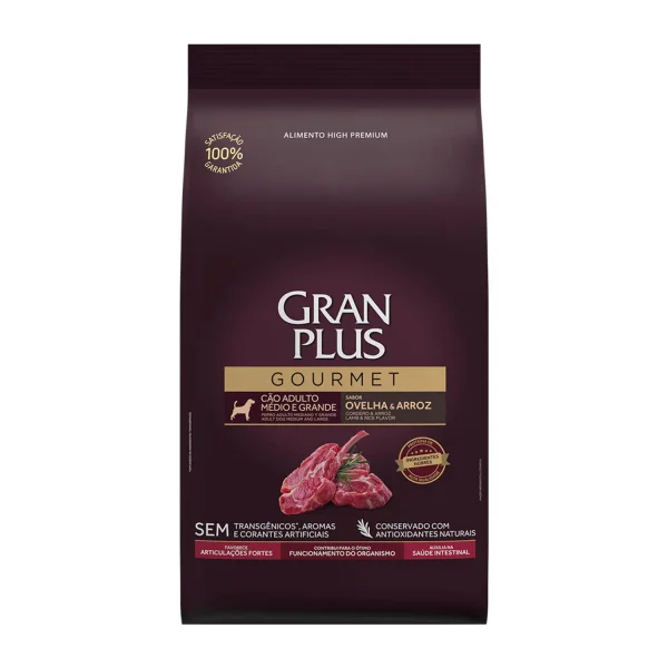 Ração Gran Plus Gourmet Cães Adultos Médios e Grandes Ovelha