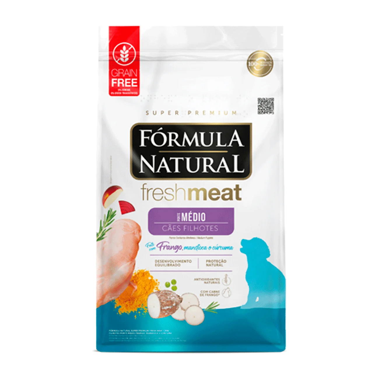Ração Fórmula Natural Fresh Meat Cães Filhotes Porte Médio
