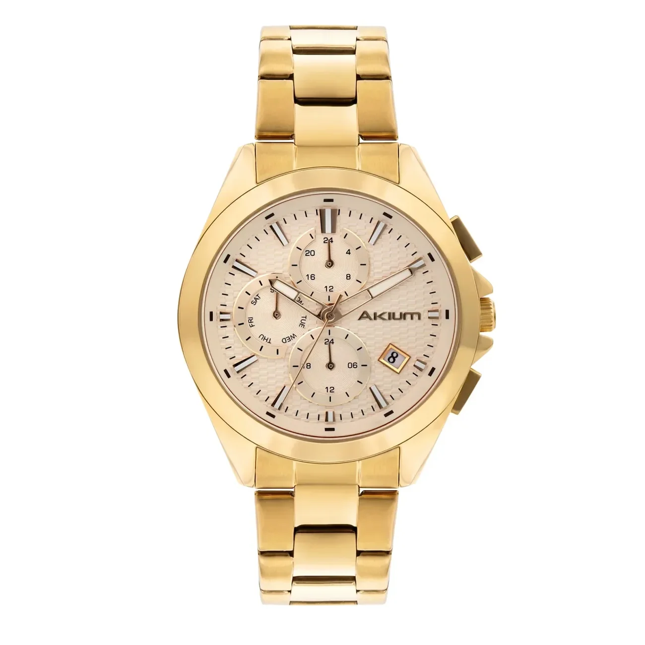 Relógio Akium Masculino em Aço Dourado