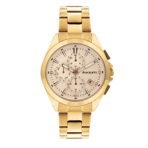 Relógio Akium Masculino em Aço Dourado