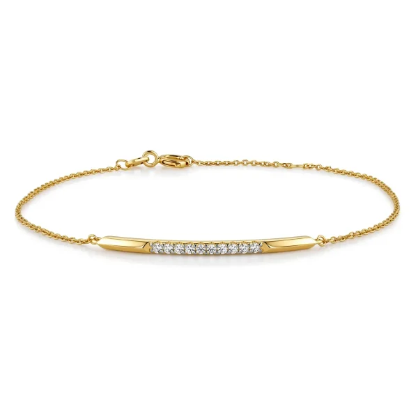 Pulseira Selina em Ouro Amarelo 18k com Diamantes 0,01 ct