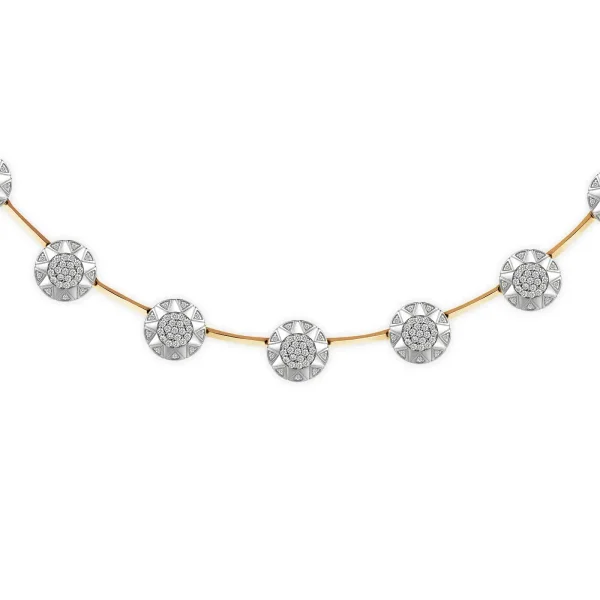 Colar Soleil em Ouro Amarelo 18k com Banho de Ródio Branco e Diamantes 4,7ct, 47cm — foto 2