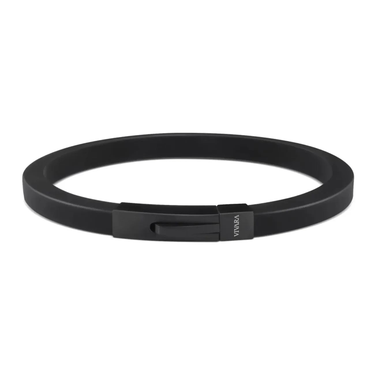 Pulseira em Borracha e Aço