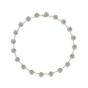 Colar Soleil em Ouro Amarelo 18k com Banho de Ródio Branco e Diamantes 4,7ct, 47cm