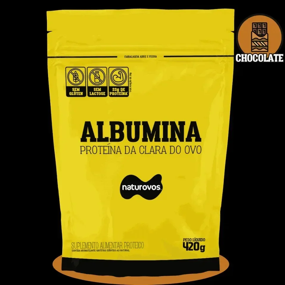 Albumina Chocolate - 420g - Naturovos