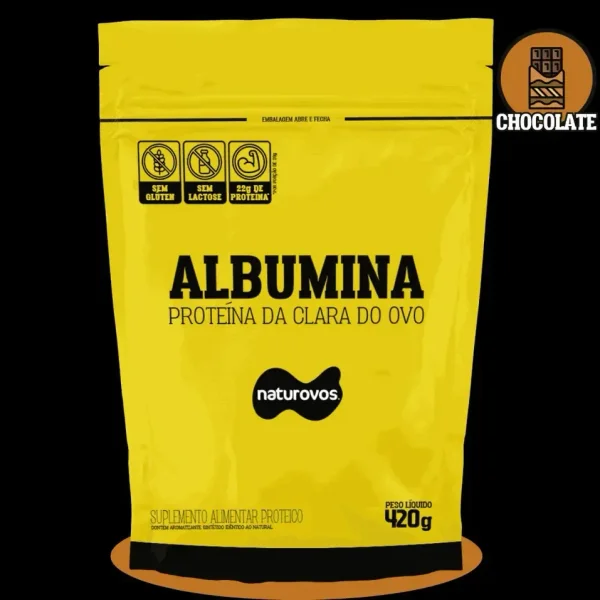 Albumina Chocolate - 420g - Naturovos