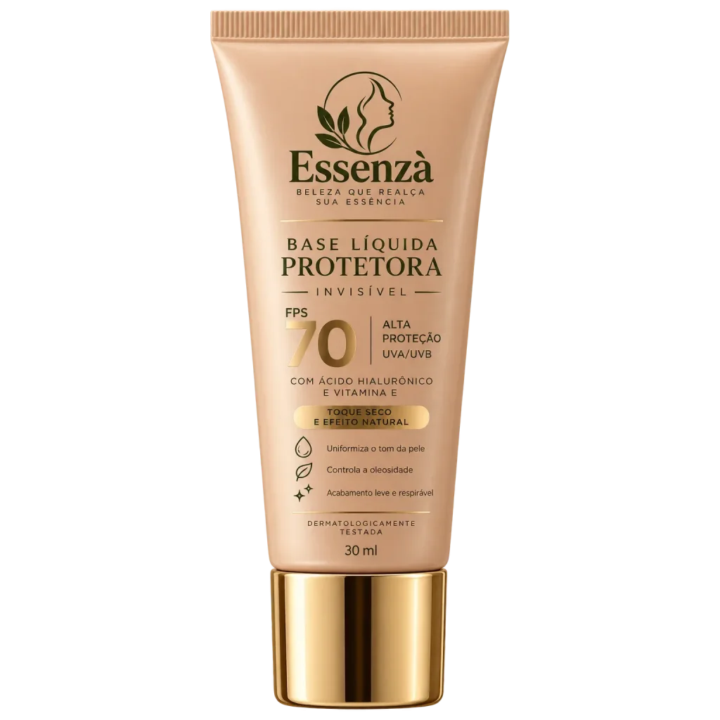 Base Líquida Protetora Invisível Essenzà FPS 70 30 ml