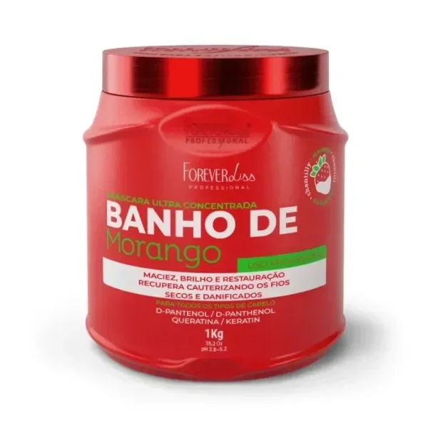 Máscara Banho de Verniz Morango 1kg - Forever Liss