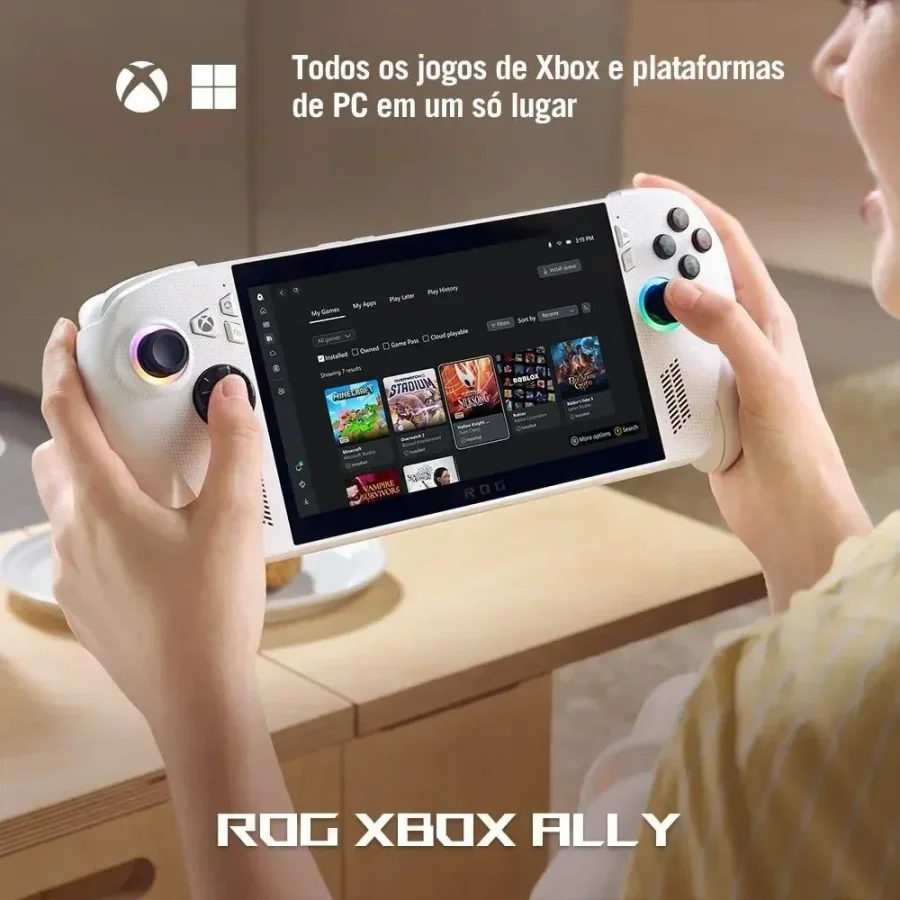 Console Portátil ROG Xbox Ally AMD Z2 A 512 SSD 16 Gb Ram Tela 7" Windows 11 Oficial Asus Brasil Branco — foto 2