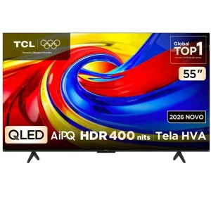 Smart TV 4K TCL Advanced QLED 65” Polegadas com Processador AIPQ, Dolby Vision, HDR10+ e Wi-Fi