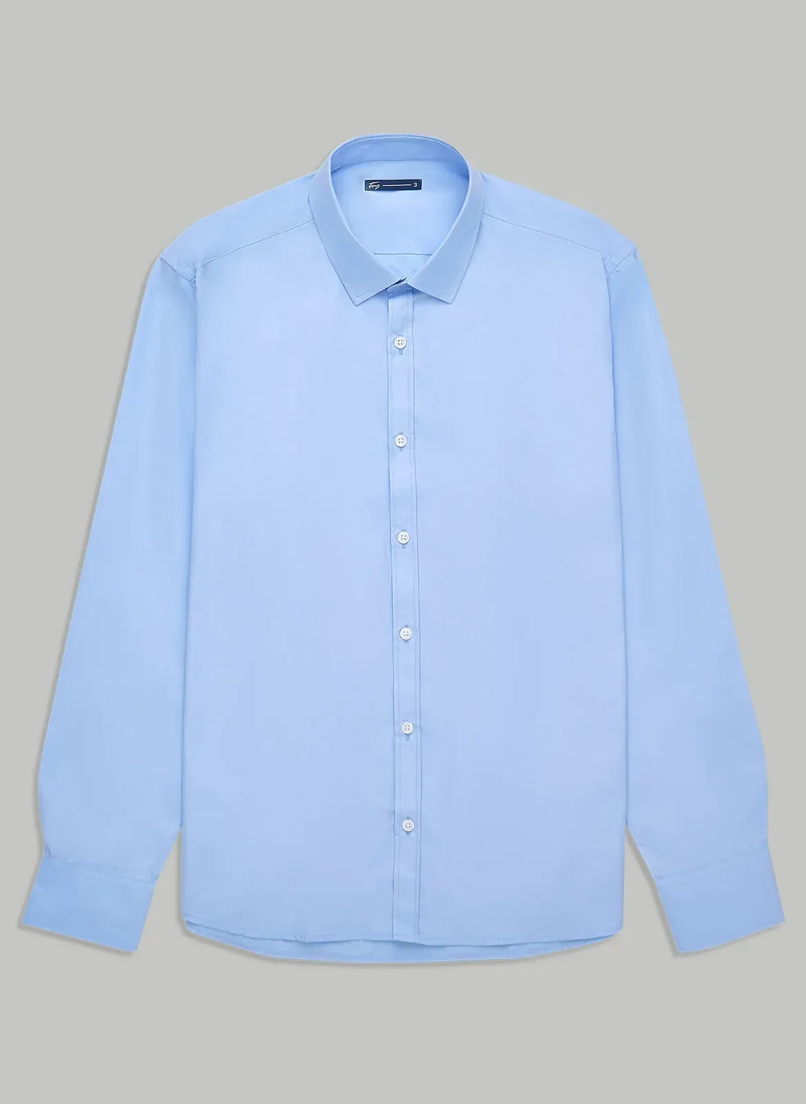 Camisa Social Masculina Manga Longa Azul NAV