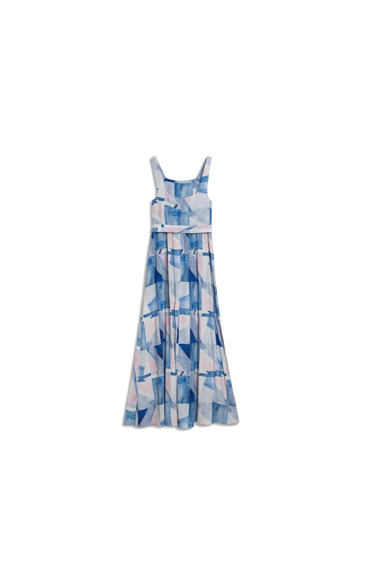 Vestido Teresa Est Mosaico Azul Seco