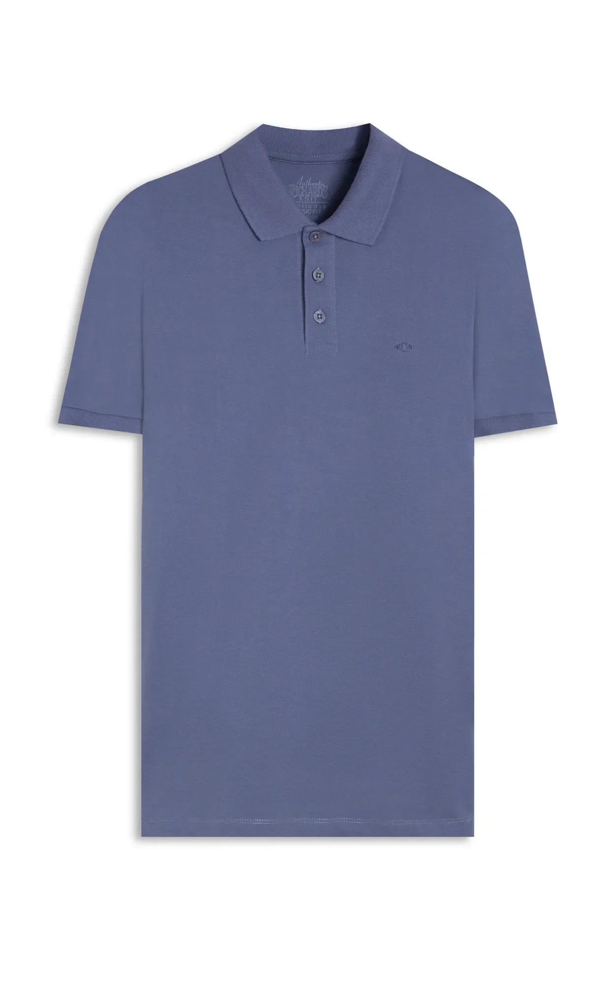 Polo Piquet Lisa Azul Jeans