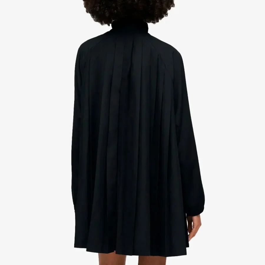 Vestido Nike Pleated Mini Long Sleeve "Black" — foto 2