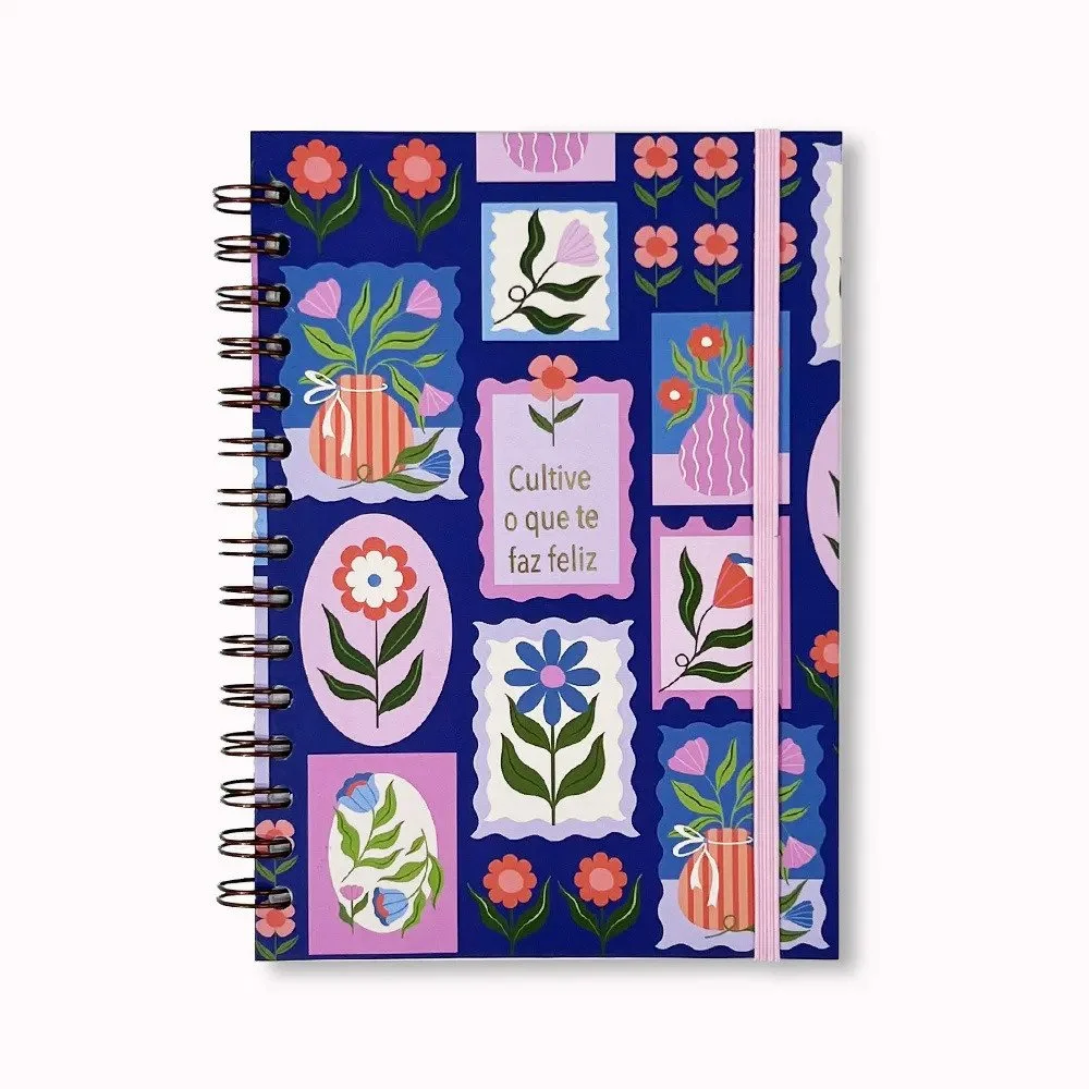 Planner Diário Selinhos Azul com Cartela de Adesivos
