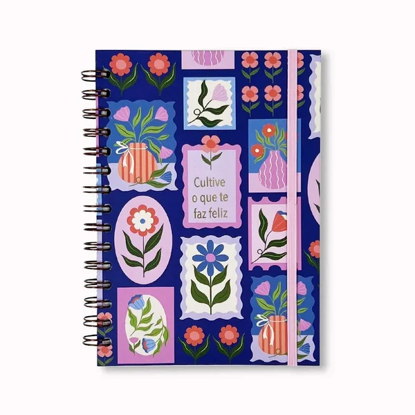 Planner Diário Selinhos Azul com Cartela de Adesivos