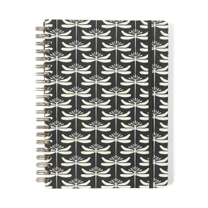 Caderno Espiral Libélulas Pautado 20x27,5 Preto 10 Matérias