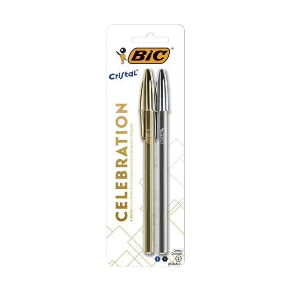 Kit Caneta Esferográfica Cristal Celebration BIC 2 Unidades