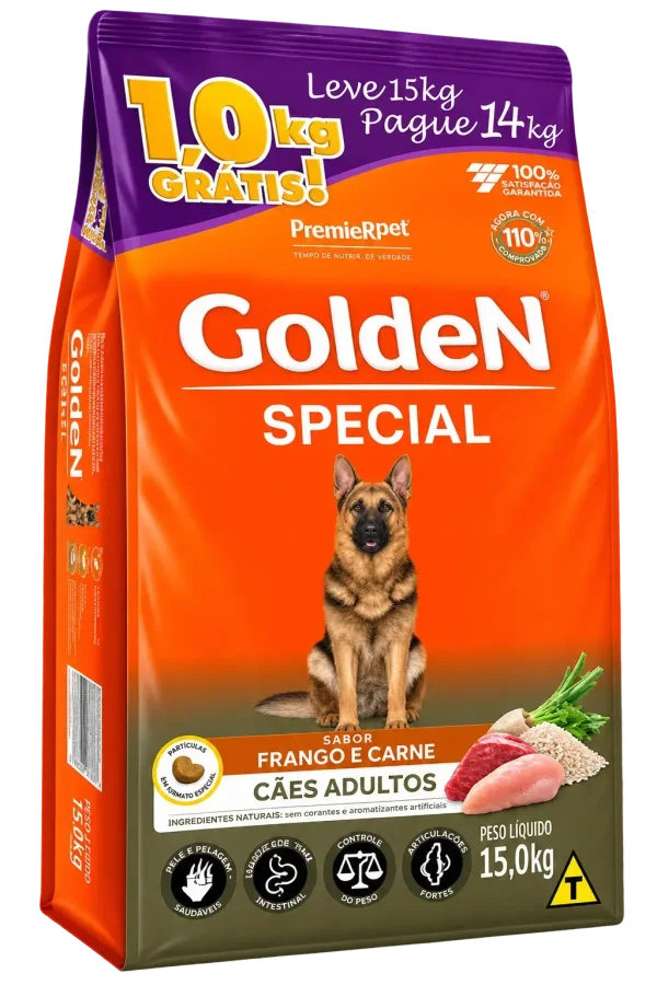 Ração Golden Special Cães Adultos Frango e Carne 15kg