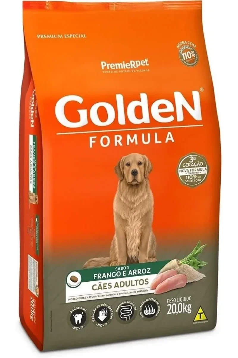 Ração Golden Fórmula Cães Adultos Frango e Arroz 20kg