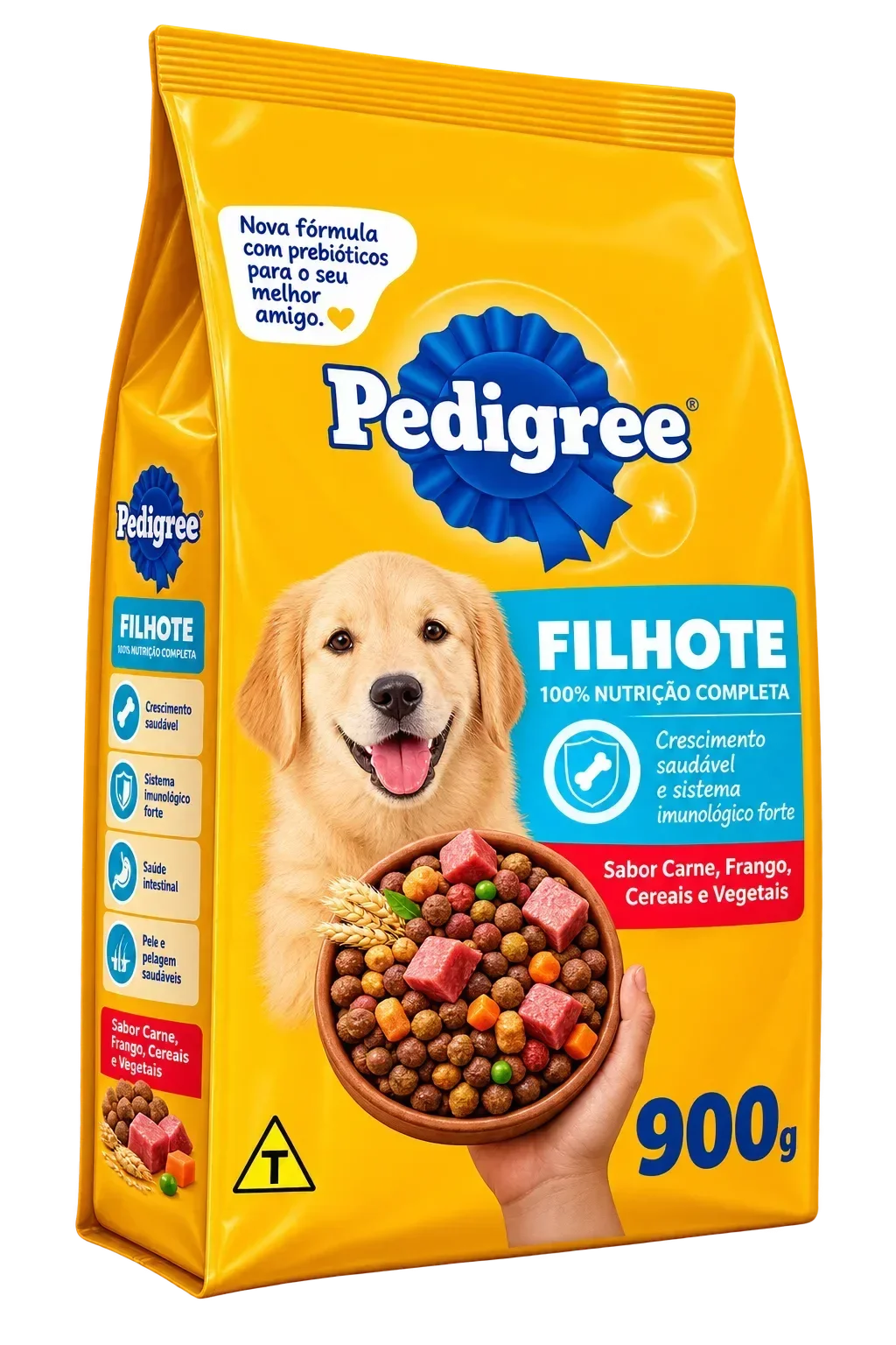 Ração Seca para Cães Filhotes Frango e Cereais Pedigree 900g