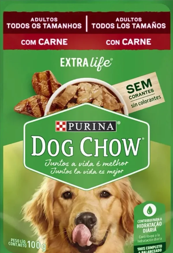 Sachê Purina Dog Chow Adultos Carne 100g