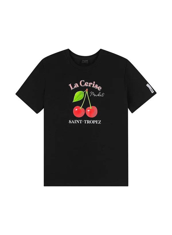 Blusa Teen Menina Meia Malha Estampada Preta Elian Beats