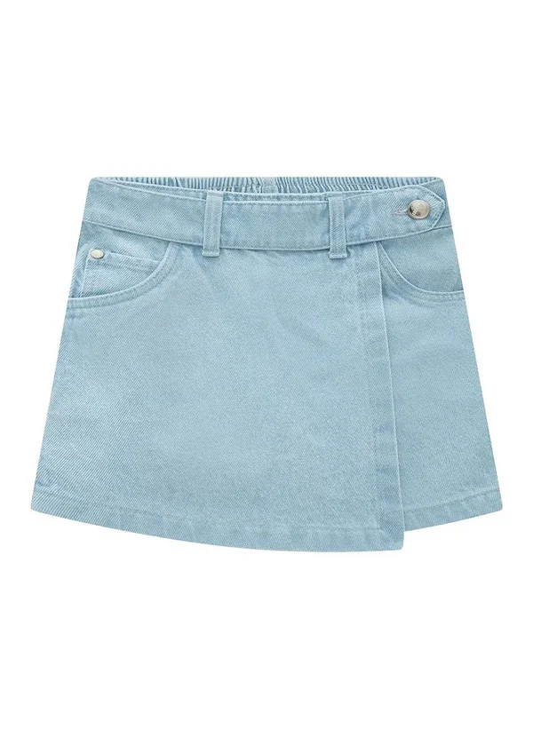 Short-Saia Jeans Claro Menina Teen Lilimoon