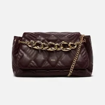 Bolsa Tiracolo Matelassê com Corrente e Aba