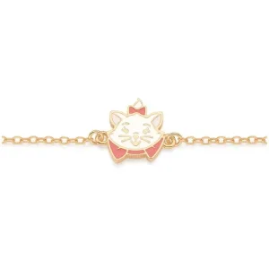 PULSEIRA GATA MARIE BANHADA A OURO 18K COM APLICAÇÃO DE RESINA