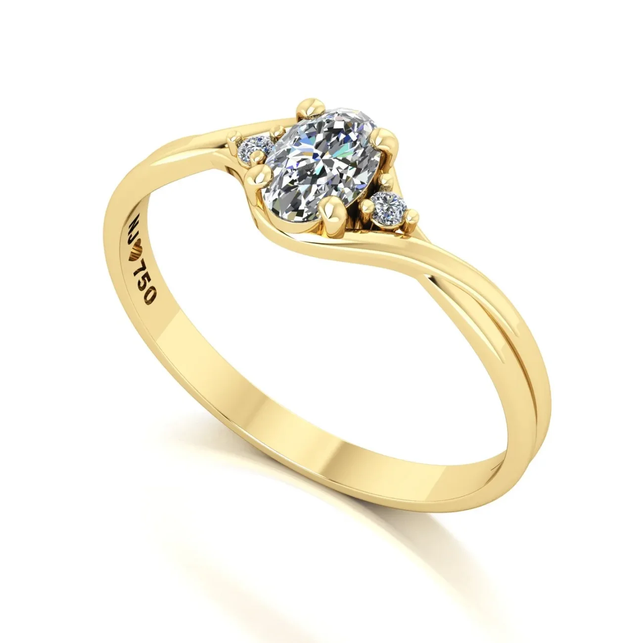 Anel de Noivado Harmony Ouro 18k