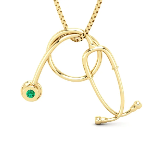 Pingente de Estetoscópio III Ouro 18k
