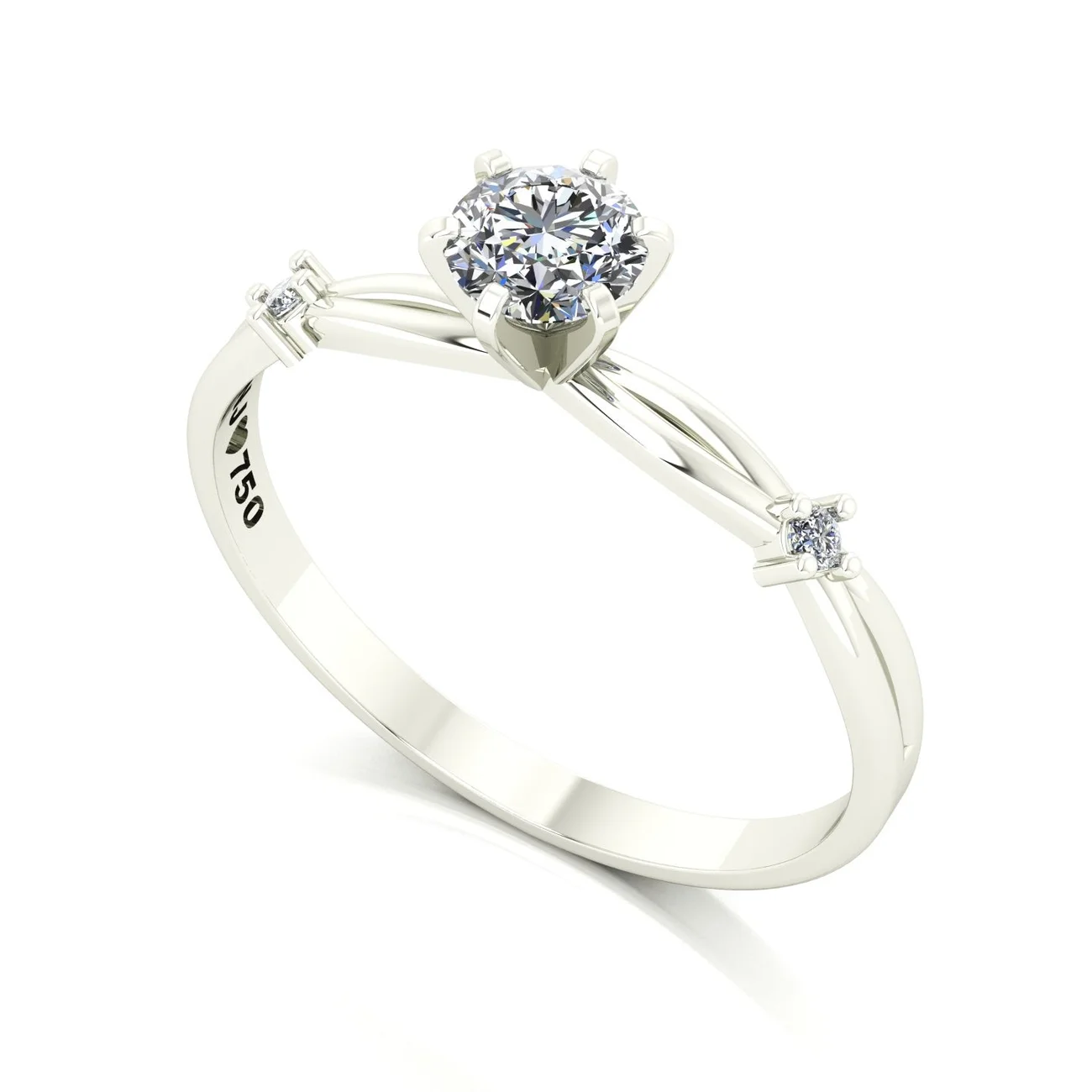 Anel de Noivado Promise Ouro 18k