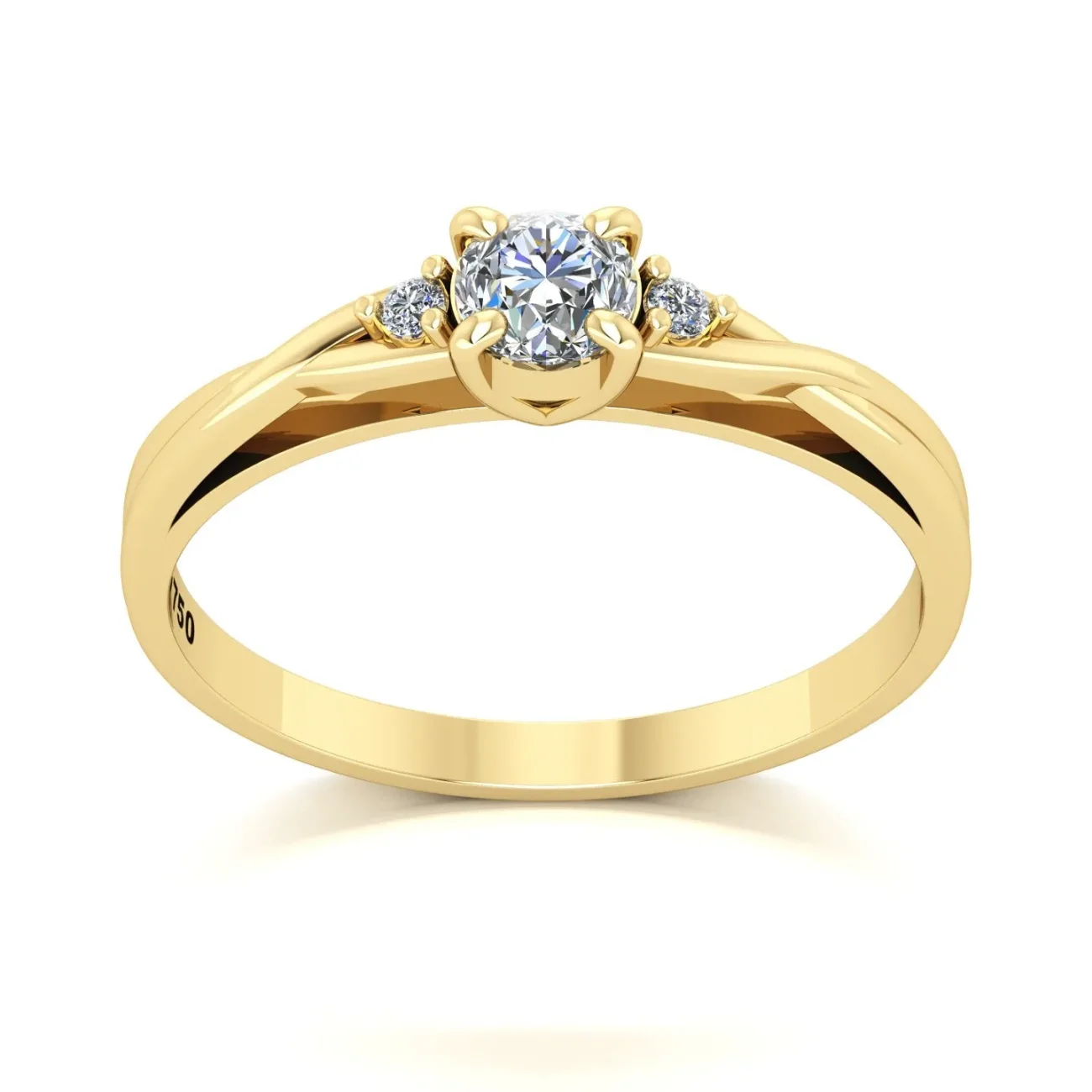 Anel de Noivado Harmony II Ouro 18k