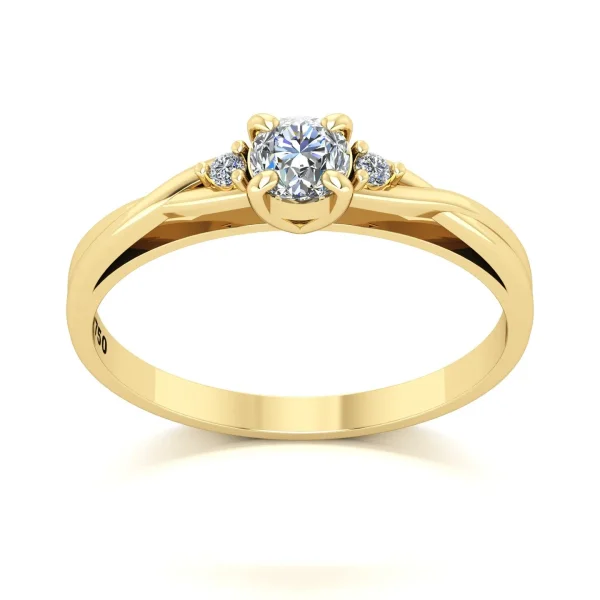 Anel de Noivado Harmony II Ouro 18k