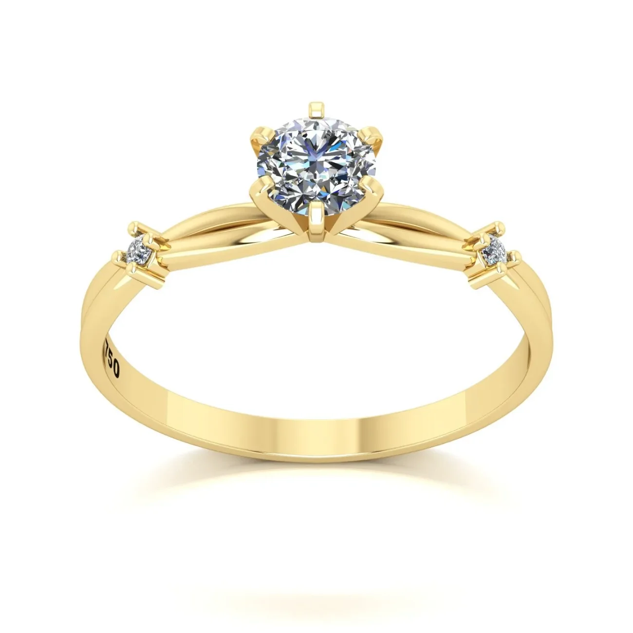 Anel de Noivado Promise Ouro 18k