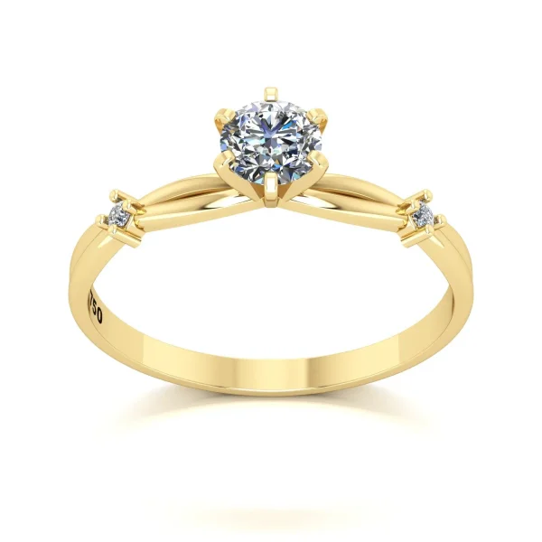 Anel de Noivado Promise Ouro 18k