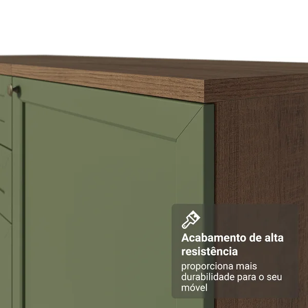Balcão de Cozinha com Pia 4 Portas Verde — foto 8