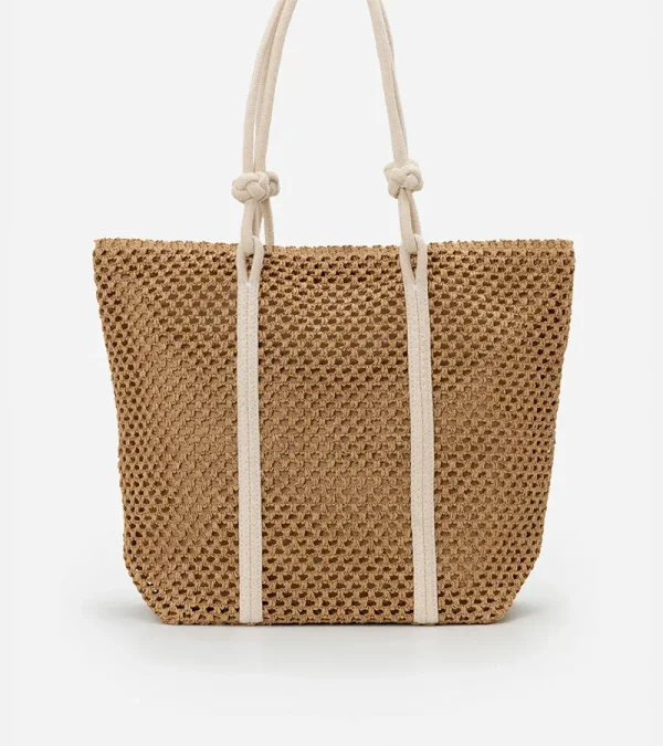 Bolsa de Praia em Papel com Alça de Corda