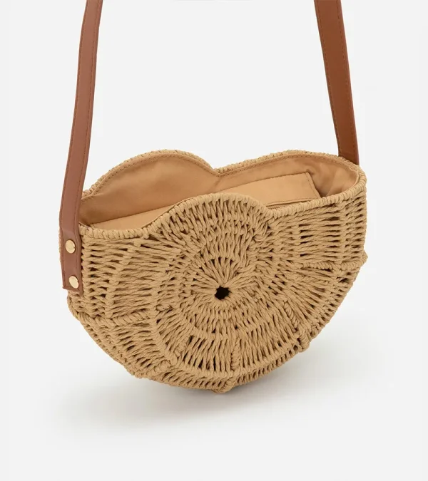 Bolsa em Palha de Praia em Forma de Concha Dourado — foto 4