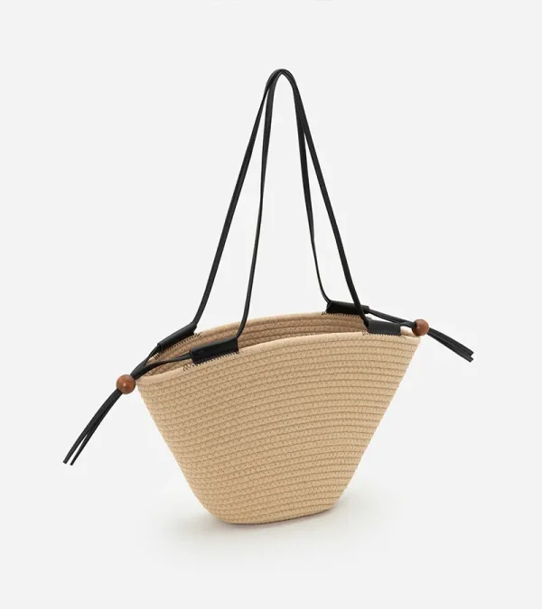 Bolsa de Praia em Corda de Algodão Bege — foto 4