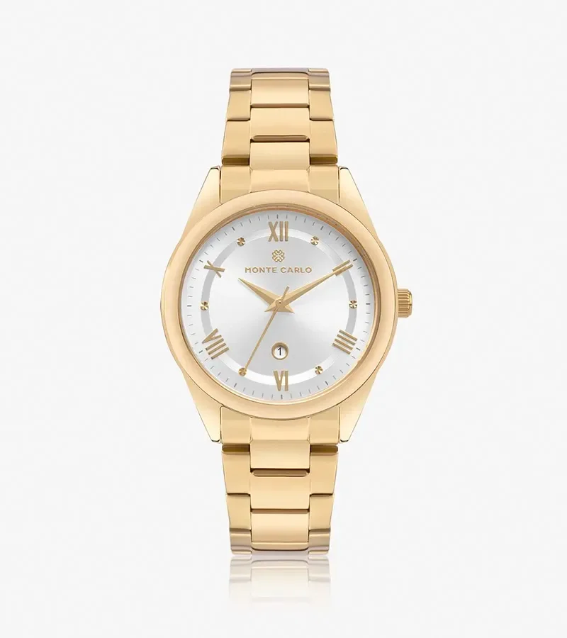 Relógio Monte Carlo Feminino Classic em Aço Dourado
