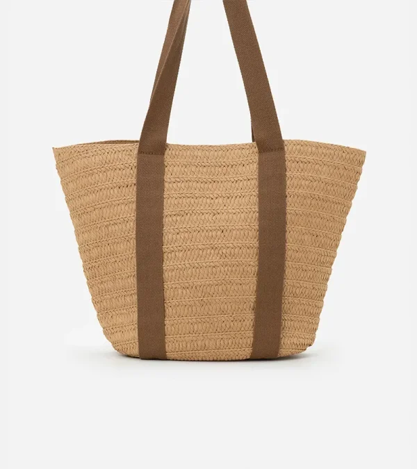 Bolsa de Praia em Palha Com Alças