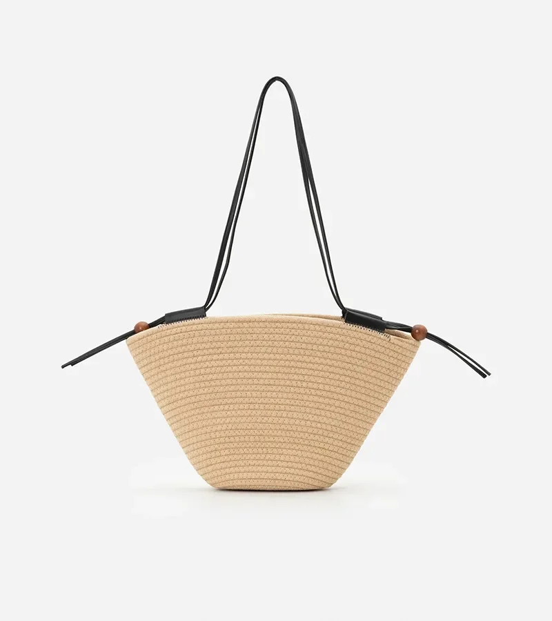 Bolsa de Praia em Corda de Algodão Bege