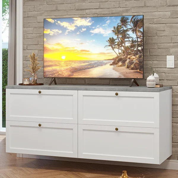 Balcão para TV com Gavetas e Acabamento Fosco